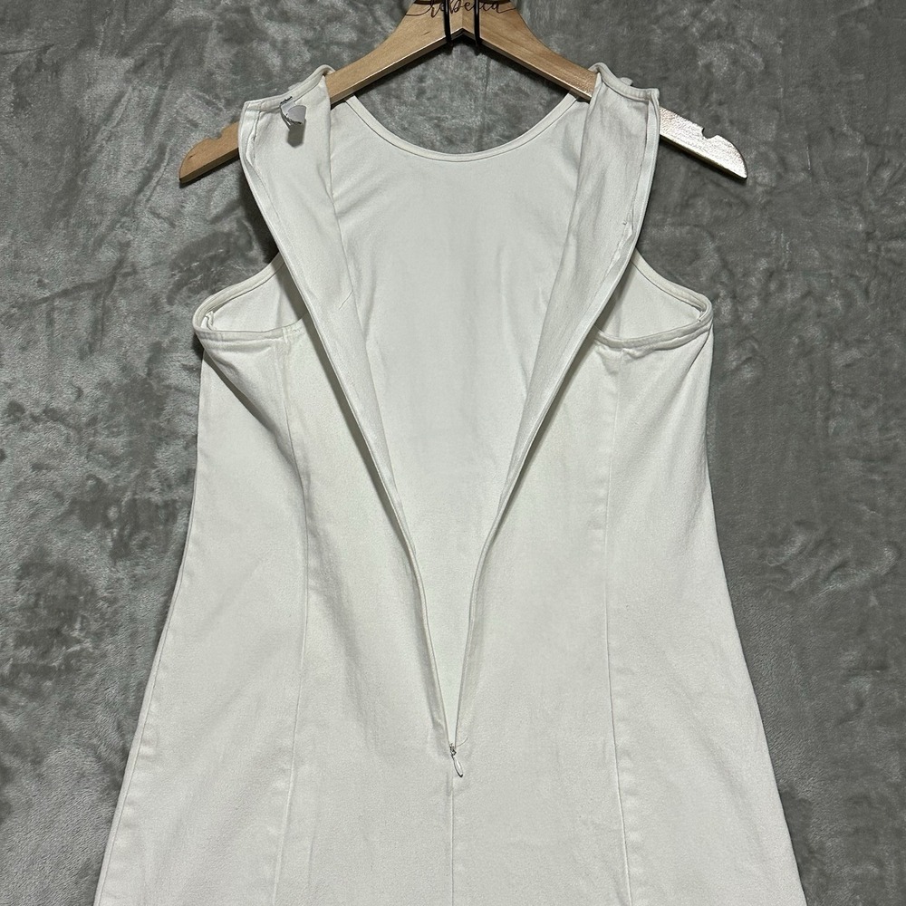 Vintage Laundry by Shelli Segal White Denim Maxi Dress Womens 6 Coastal Cowgirl - Picture 13 of 15